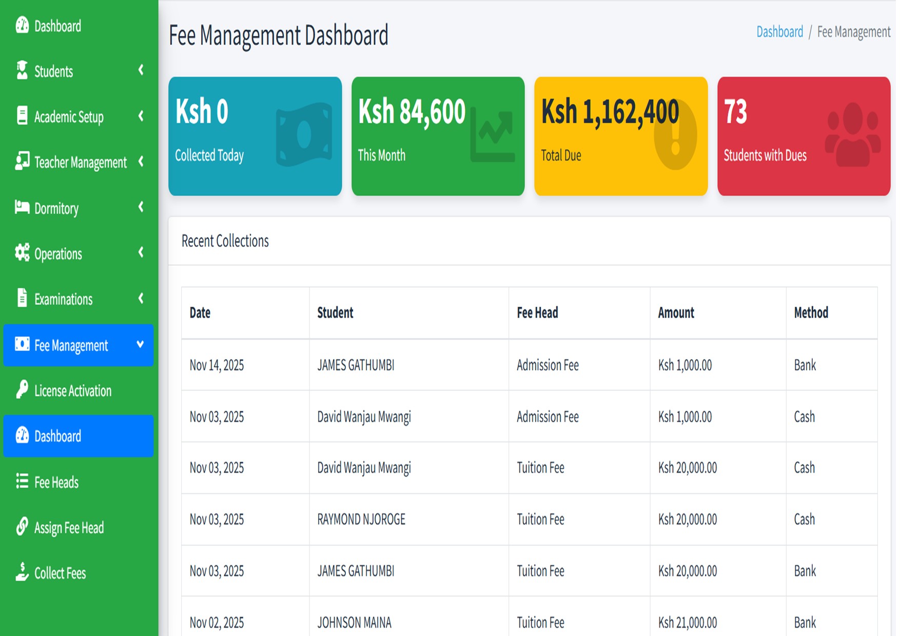 Fees Management
